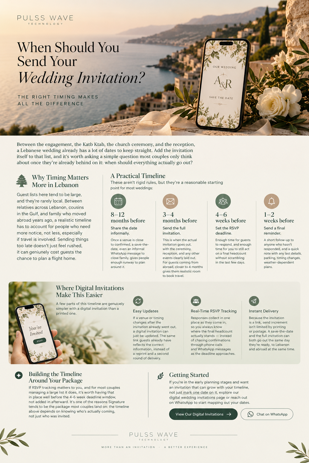 When to Send Wedding Invitations in Lebanon: A Complete Timeline